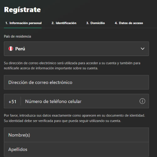 Registro completo